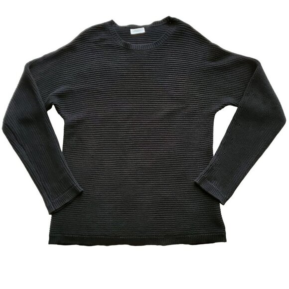 Slouchy Cotton & Cashmere Oversized Ribbed Heavy Knit Sweater L - Picture 2 of 16